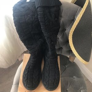 UGG over the knees twisted cable boots